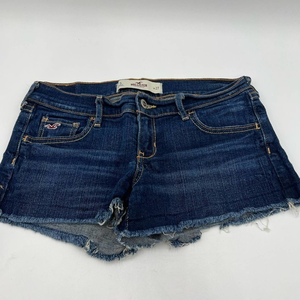 Hollister Low Rise Cheeky Cut Off Jean Shorts size 5 27‎ Womens Denim Jorts F19